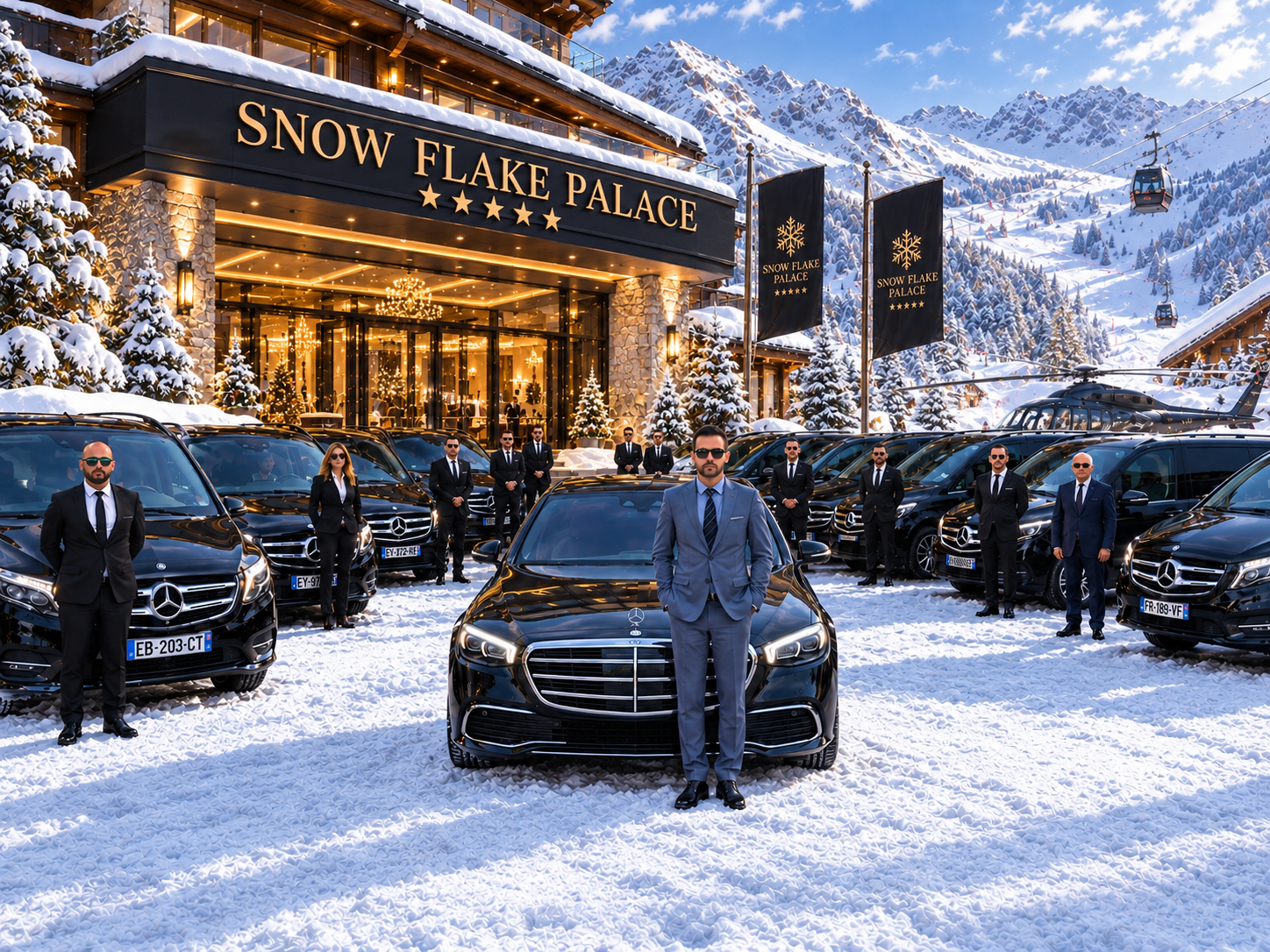 Luxury car hire with driver Val Thorens — S Class, VIP Class and V Class